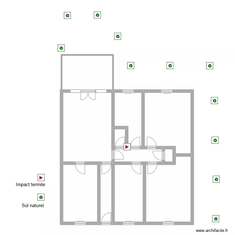 CLUZEAU. Plan de 9  et 91 m²