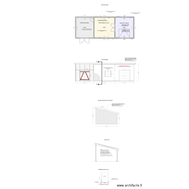 Nouvelle Cabane à sucre Joel 14/03/2024 opt porte garage + 3 fenêtres 48x48. Plan de 3 pièces et 58 m2