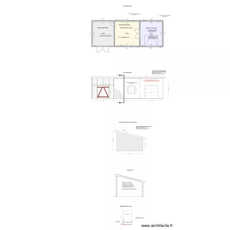 Nouvelle Cabane &agrave; sucre Joel 14/03/2024 opt porte garage + 3 fen&ecirc;tres 48x48. Plan de 