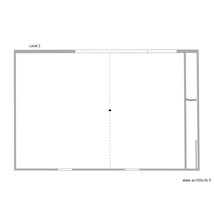 local 2 vide. Plan de 0 pièce et 0 m2