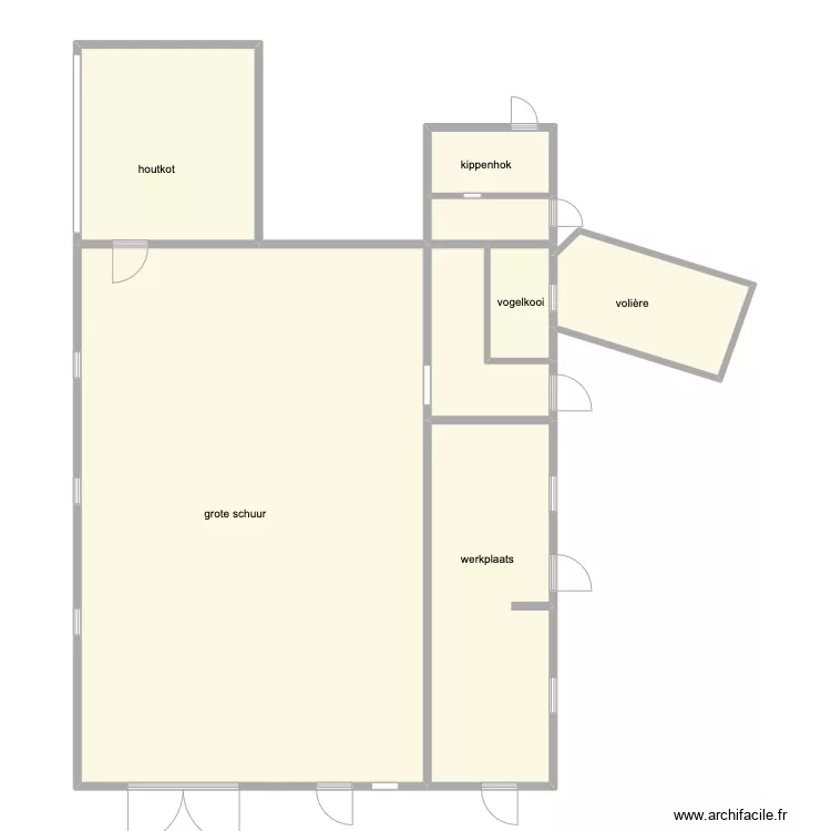 plan grote schuur Gierlebn. Plan de 