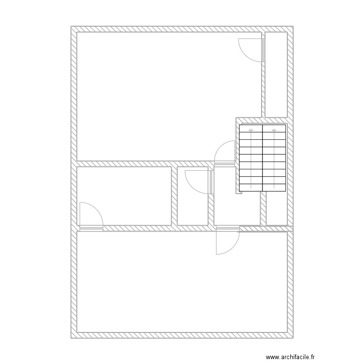 ETAGE ASD CAR. Plan de 5 pièces et 45 m2