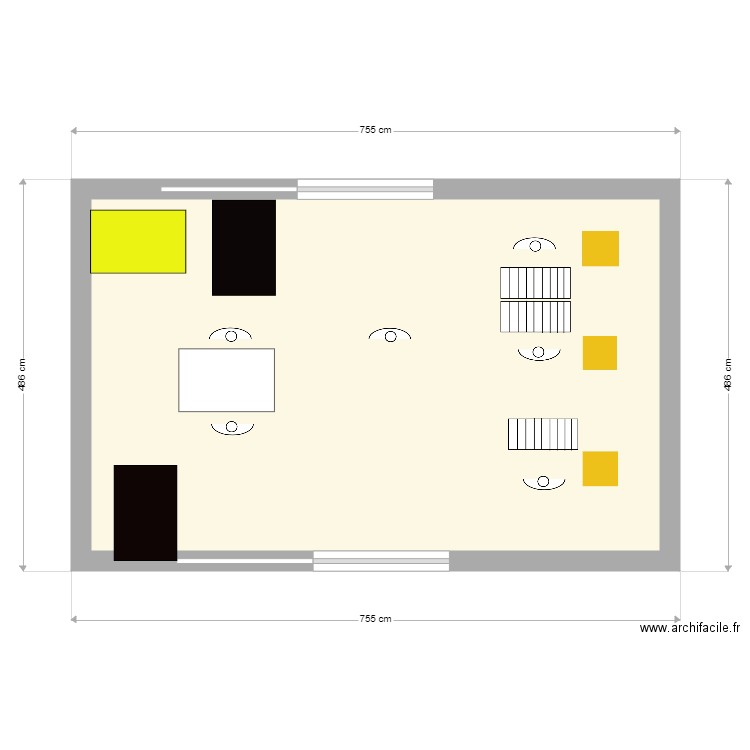 ACCOUVAGE HYPOTHESE 2. Plan de 1 pièce et 31 m2