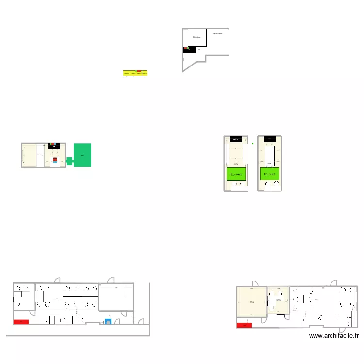 Bureaux UAP1-01. Plan de 5  et 110 m²