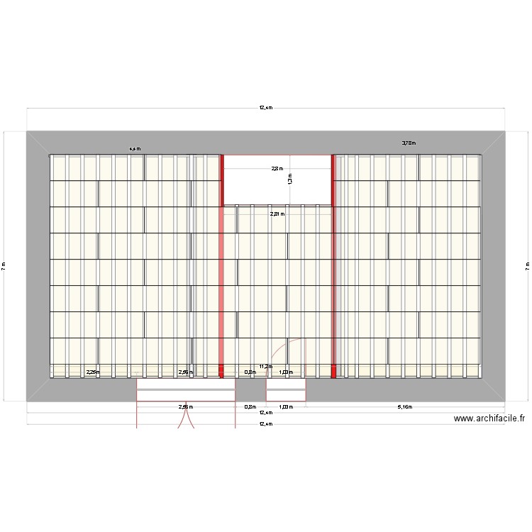 OSB 2. Plan de 2 pièces et 130 m2