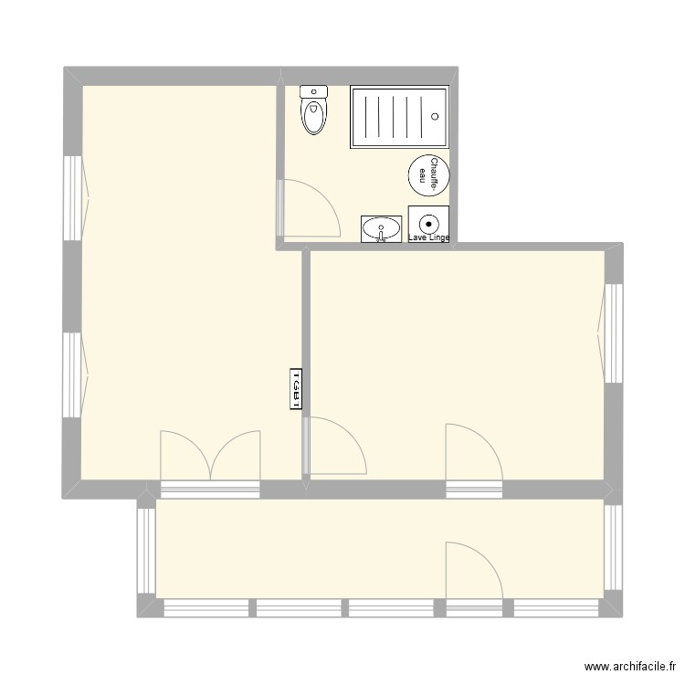 Tavares ana. Plan de 4 pièces et 44 m2
