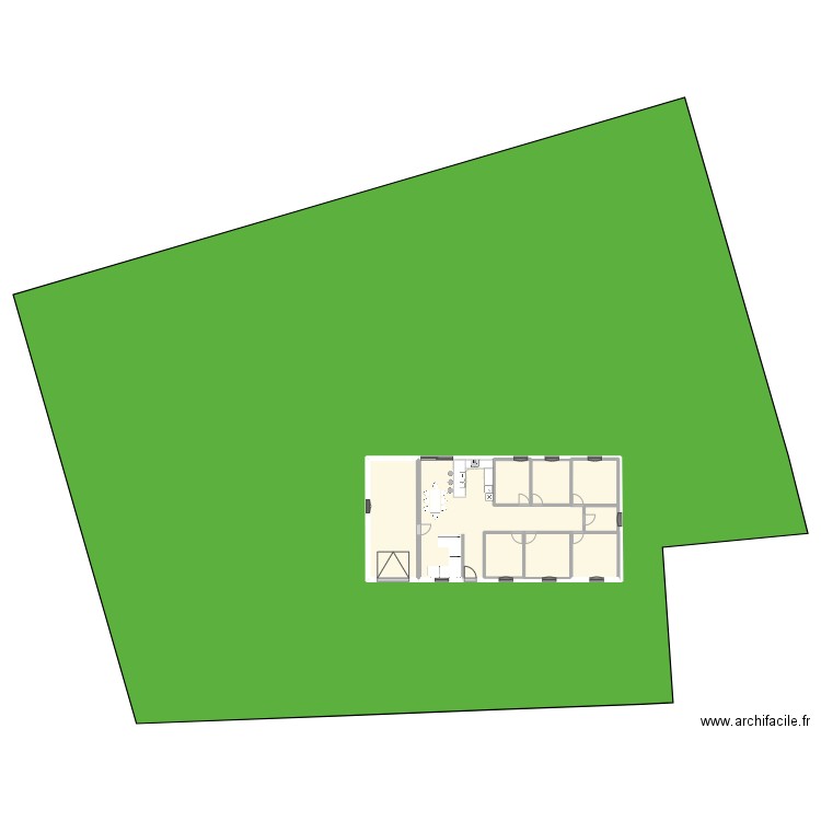 Maison. Plan de 10 pièces et 409 m2