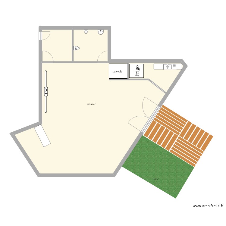 AGV STE HERMINE EVNEMENTIEL. Plan de 1 pièce et 103 m2