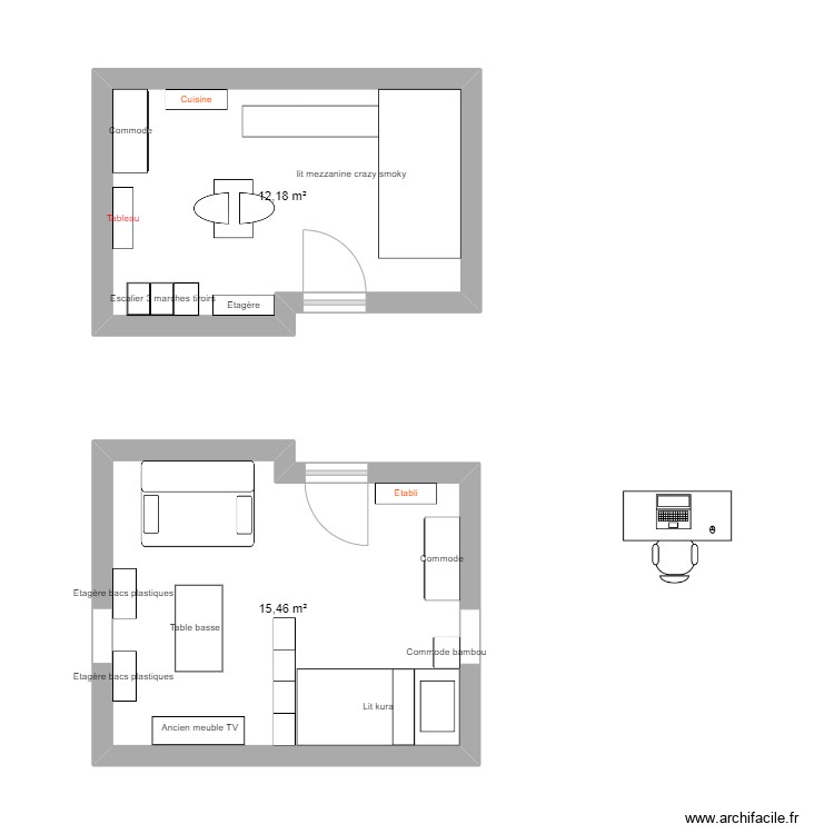 Fresnes - Chambre Emilie. Plan de 0 pièce et 0 m2