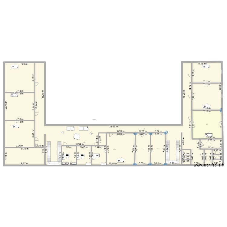 PLAN Bat La faye. Plan de 9 pièces et 769 m2