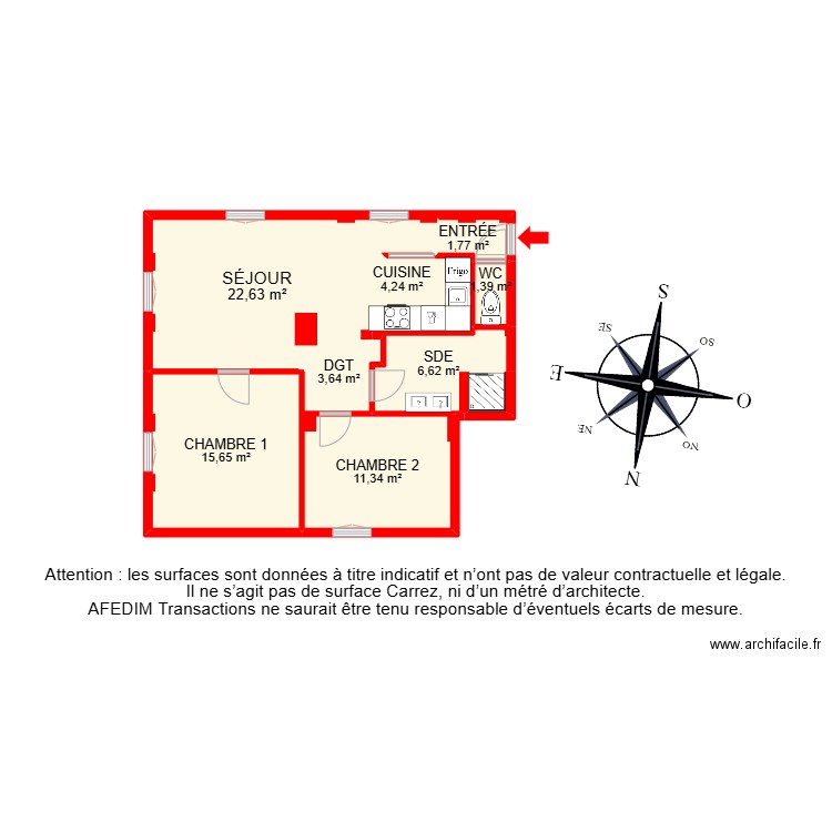 BI 27495. Plan de 9 pièces et 88 m2