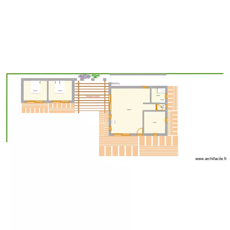 chalet agrandissement. Plan de 