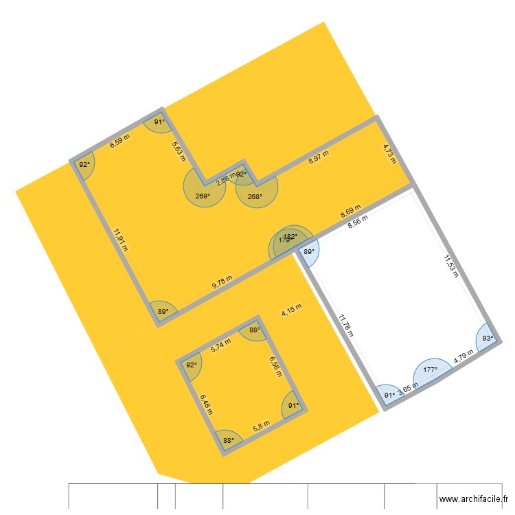 QUAI DE LA PIE. Plan de 3 pièces et 279 m2