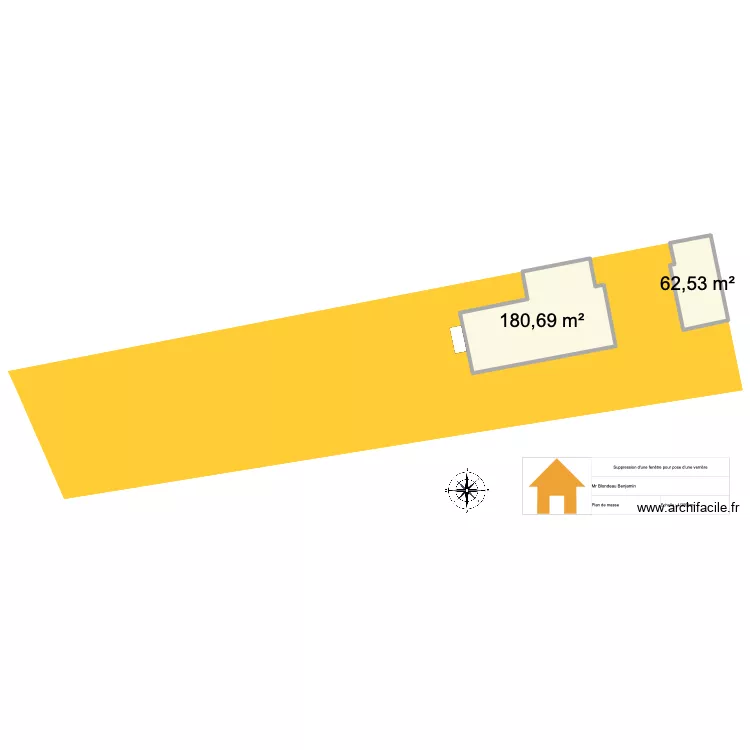 Plan de masse. Plan de 2 et 243 m² Plan de masse. Plan de 2 et 243 m²