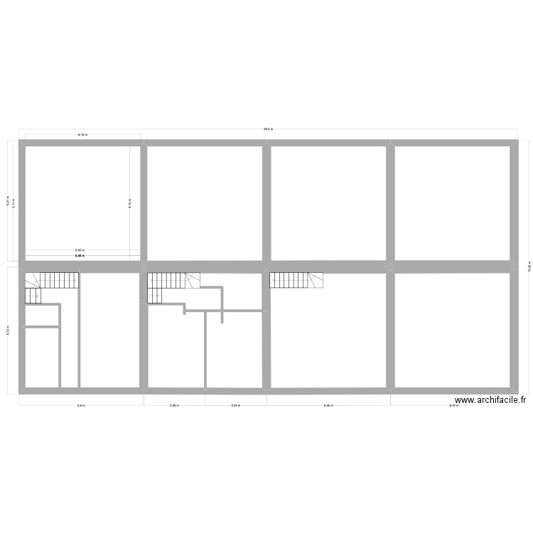 Champ. Plan de 10 pièces et 261 m2