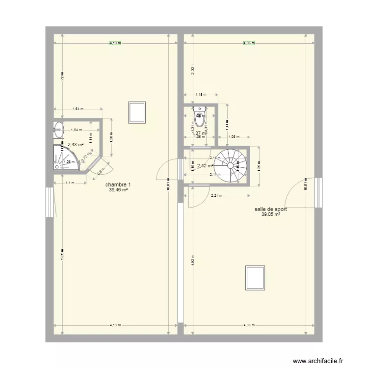 Etage le beuz. Plan de 