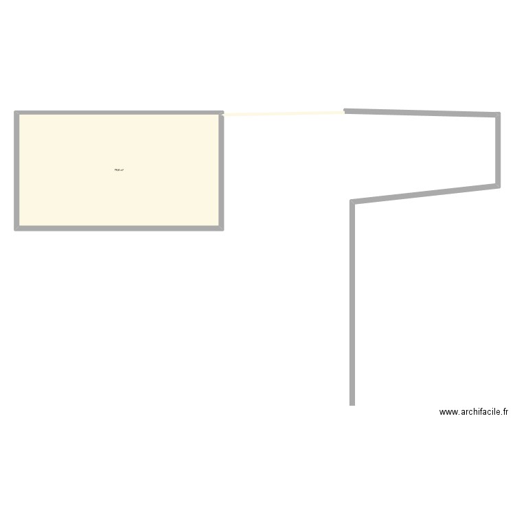 PROJET PROTAIL. Plan de 1 pièce et 80 m2