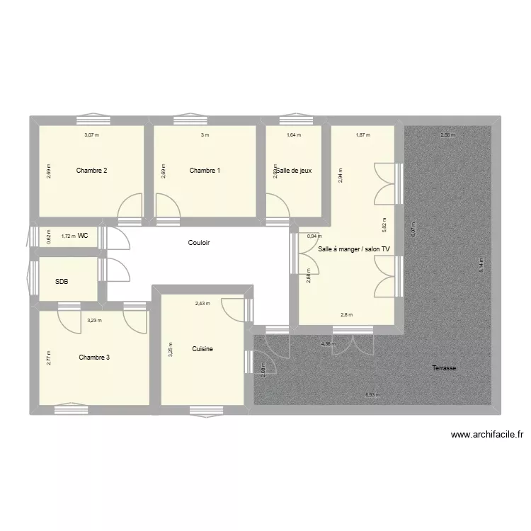 Ccst maison. Plan de 9 Pièces et 84 m² Ccst maison. Plan de 9 Pièces et 84 m²
