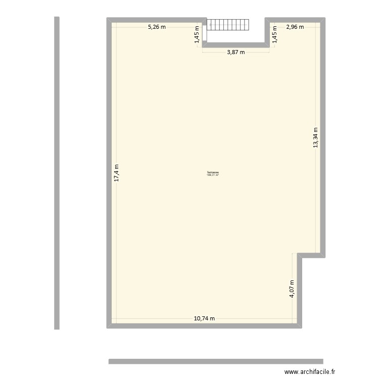 Terrasse (30-07-2025). Plan de 1 pièce et 196 m2