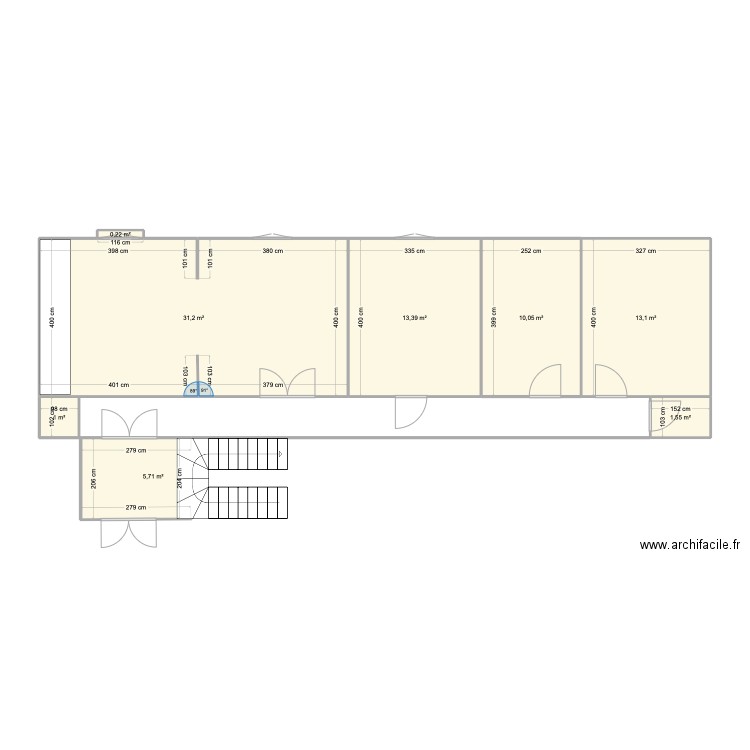 APPART Jérome. Plan de 8 pièces et 76 m2
