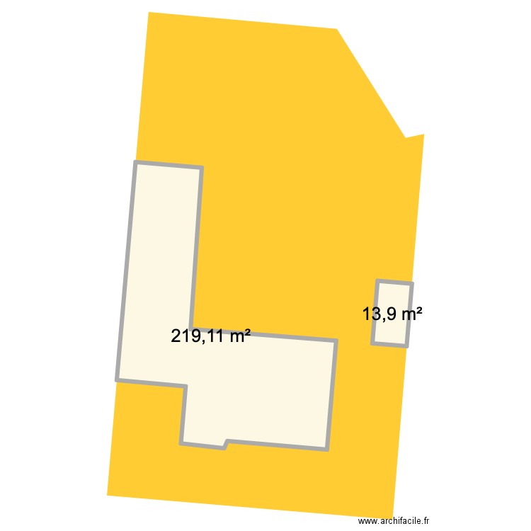 8 j. peuplier v1 plan masse. Plan de 2 pièces et 233 m2