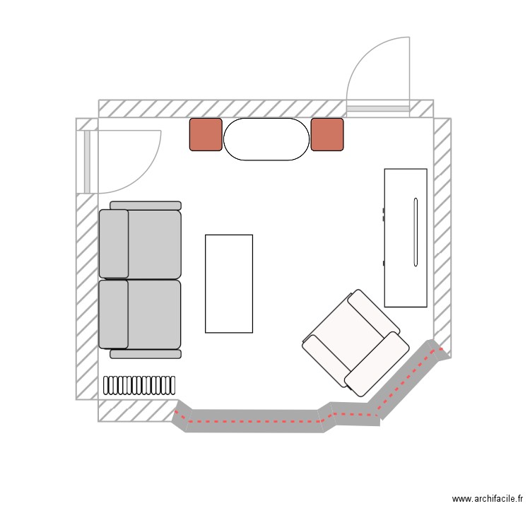 plan du salon. Plan de 0 pièce et 0 m2