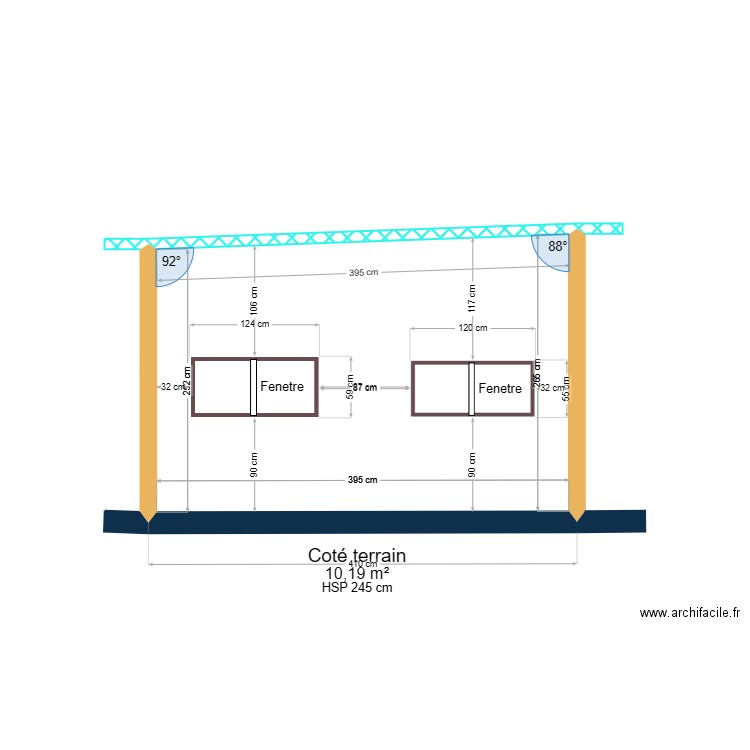 DANGER A.Marie 2. Plan de 1 pièce et 10 m2