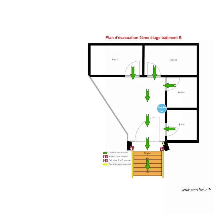 2 &eacute;tage livry. Plan de 