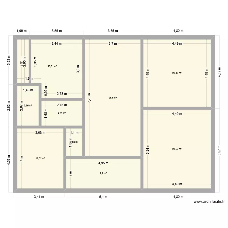Sara & Alex cotation. Plan de 