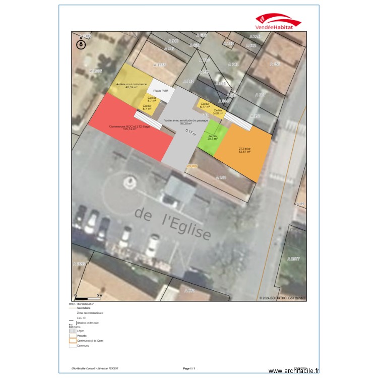 Mesnard la Barotière-vcommerces. Plan de 0 pièce et 0 m2