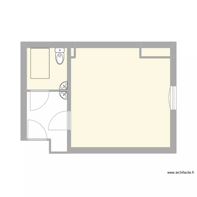 IME Sanitaire étage Jade. Plan de 4 et 21 m² IME Sanitaire étage Jade. Plan de 4 et 21 m²