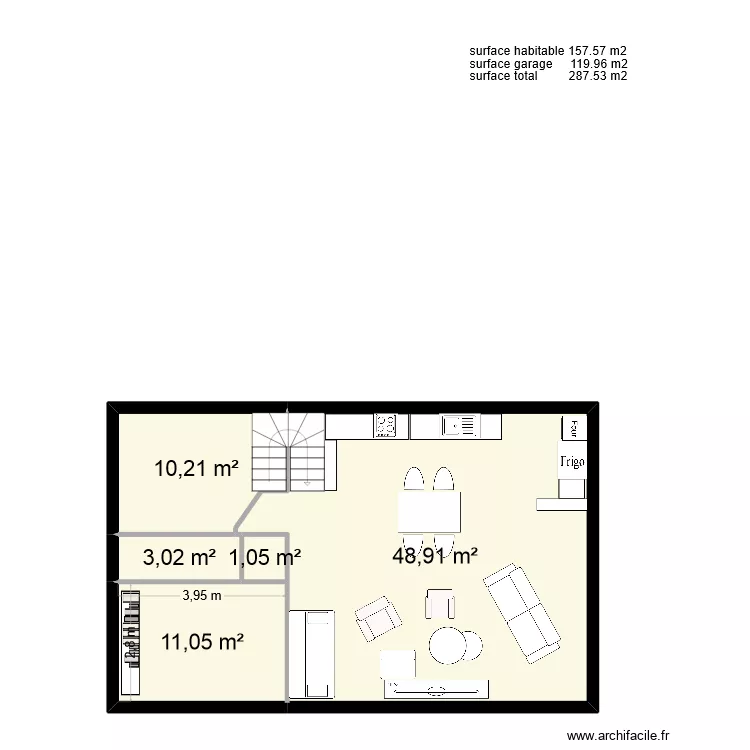 laxou. Plan de 5  et 74 m²