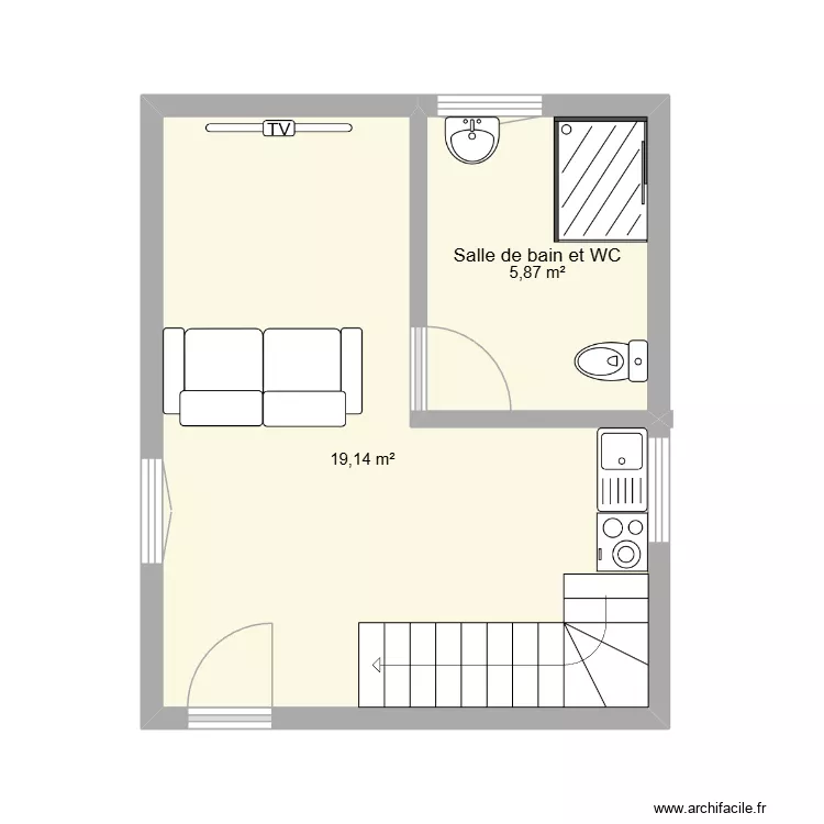 30m3 mohamed agriculture. Plan de 4 pièces et 54 m² 30m3 mohamed agriculture. Plan de 4 pièces et 54 m²