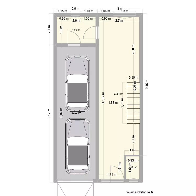 Torcieu. Plan de 4 et 57 m² Torcieu. Plan de 4 et 57 m²