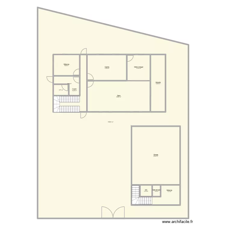 Mbemba Landou NV3. Plan de 42  et 895 m²