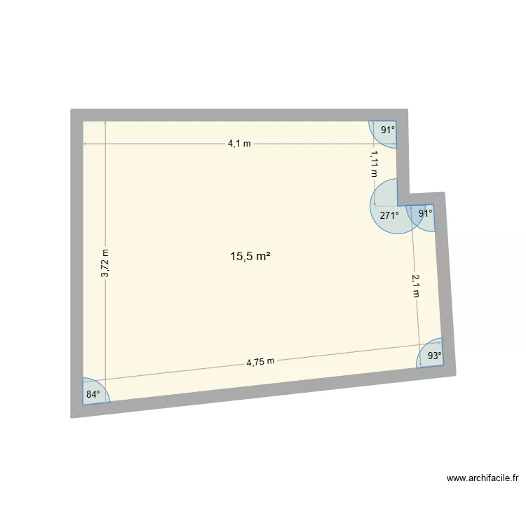 Le32. Plan de 1  et 16 m²