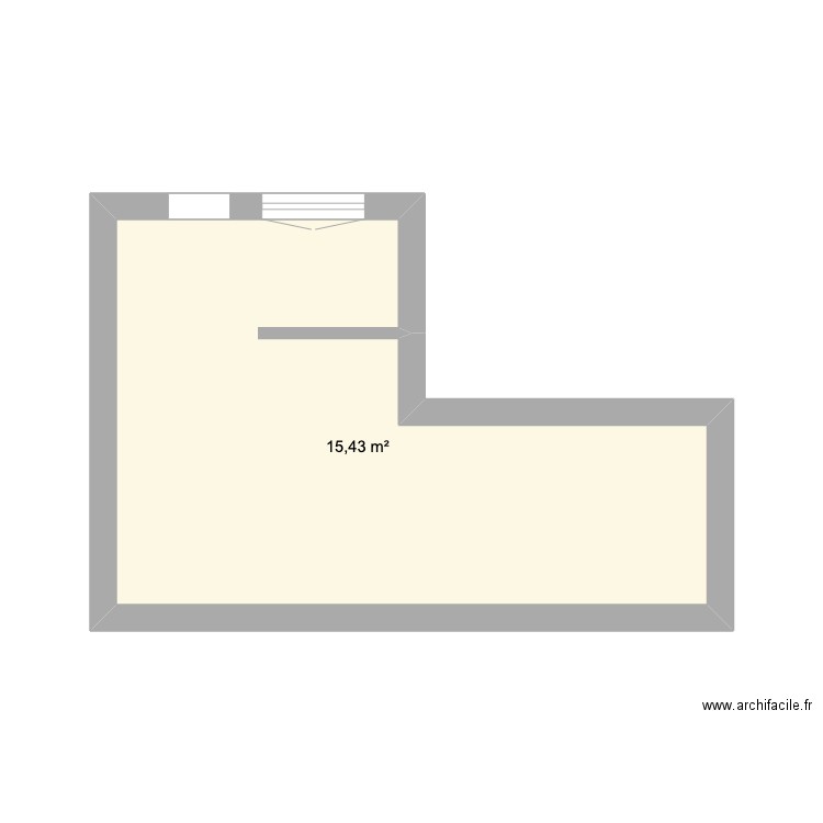 hfghfgjjf. Plan de 1 pièce et 15 m2
