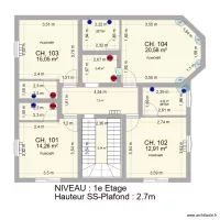 IMM CLUSES : 1° ETAGE + CH. 101-102-103-104
