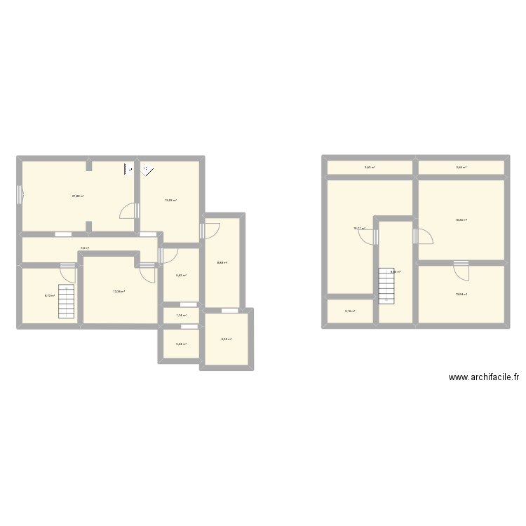 maison Thuillies Bategnee. Plan de 17 pièces et 162 m2