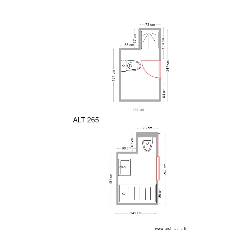 MATTEO. Plan de 3 pièces et 5 m2