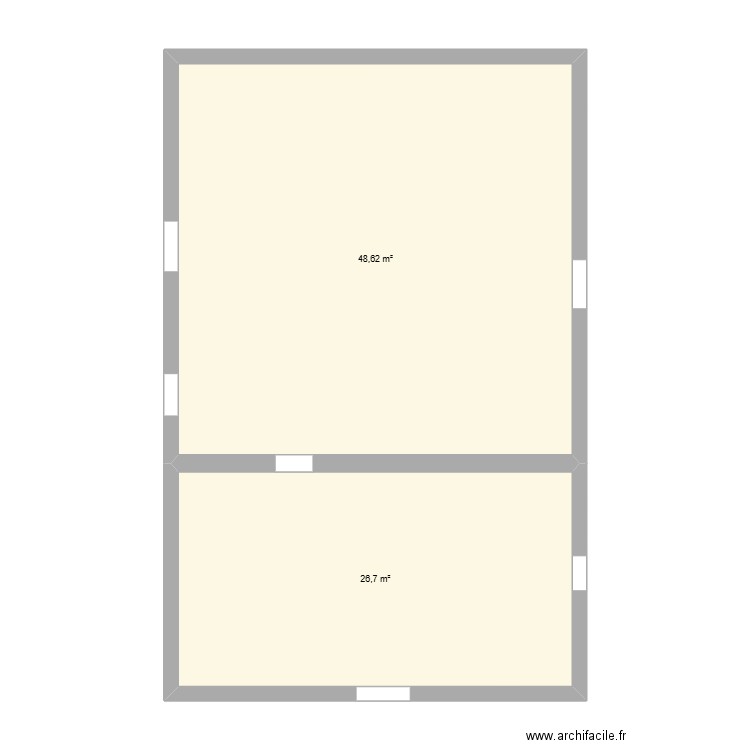 MARSAIS Etage Petite Maison 17. Plan de 2 pièces et 75 m2