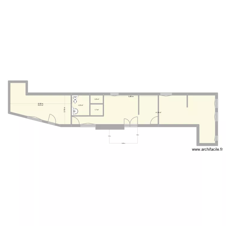 MONNEVILLE. Plan de 5 et 71 m² MONNEVILLE. Plan de 5 et 71 m²