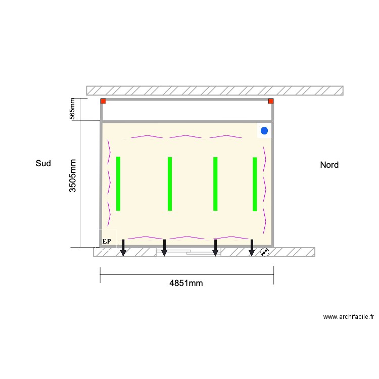 Claudia CAMPOS V2. Plan de 1 pièce et 16 m2