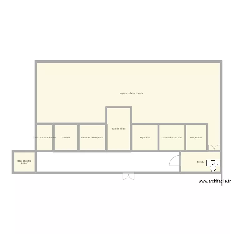 cuisine parfai. Plan de 