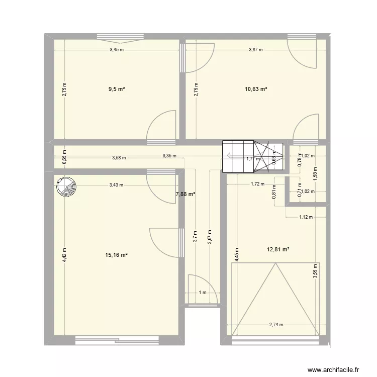 RDC Sophie portbail original. Plan de 5 et 56 m² RDC Sophie portbail original. Plan de 5 et 56 m²