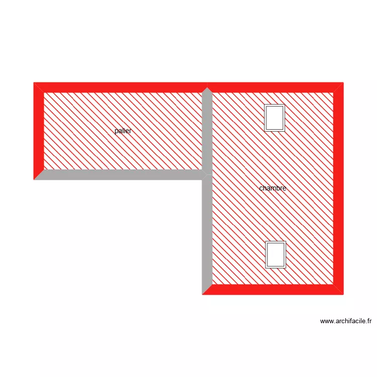 gendrot r+2 &eacute;tape 1. Plan de 2  et 24 m²