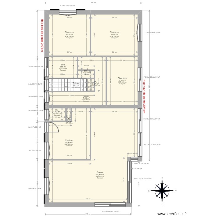 MOLOUX R+1. Plan de 12 pièces et 103 m2