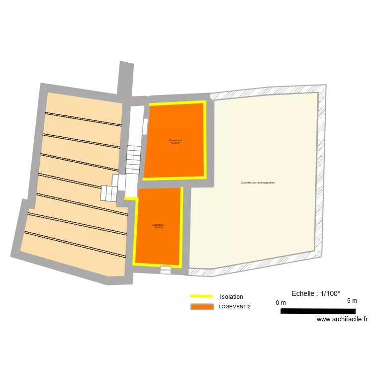 etage 2 scenario 3. Plan de 