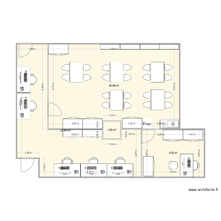 GEX 1. Plan de 4 pièces et 81 m2