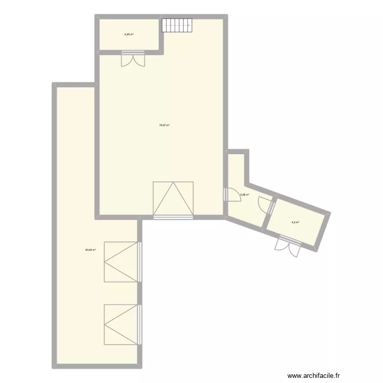 garage. Plan de 5 pièces et 160 m²